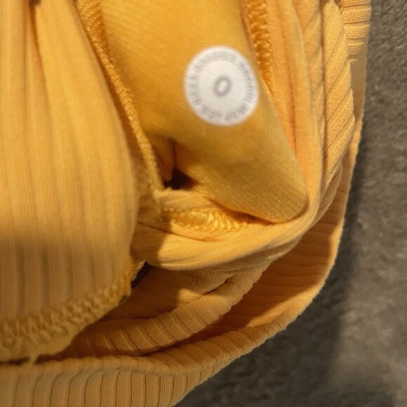 Lululemon Leggings Womens 0 Align Yellow Ribbed High Rise Pants Active Stretch - Picture 3 of 7